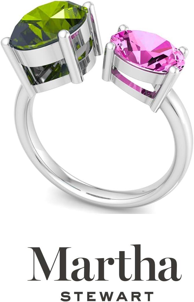 image:imageMartha Stewart 3 34 Carat Two Stone Gemstone Ring For Women in Sterling Silver Gemstone Jewelry For WomenOption 3