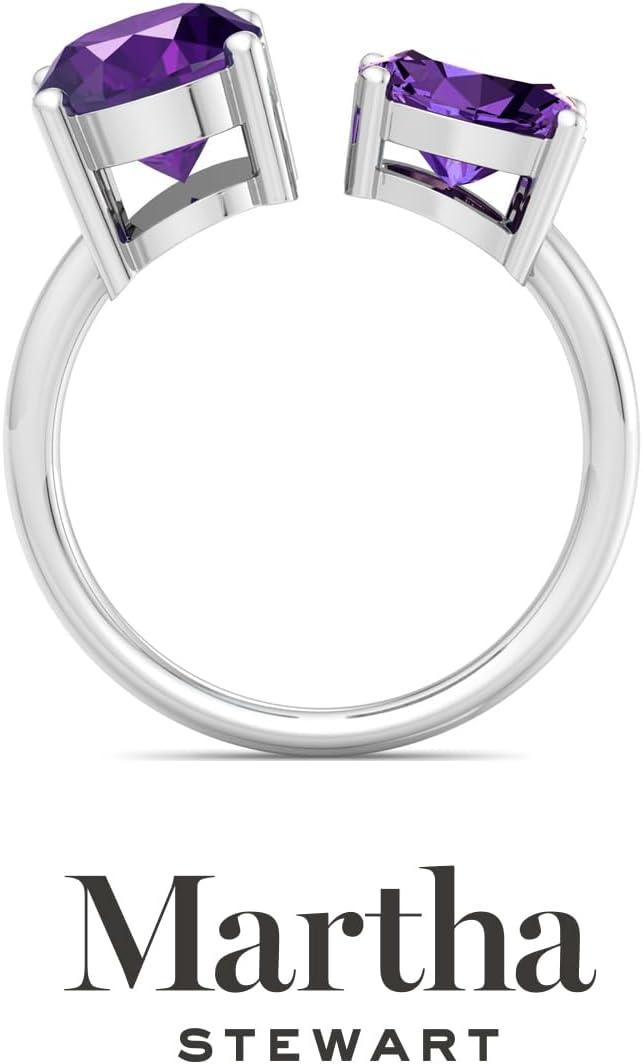 image:imageMartha Stewart 3 34 Carat Two Stone Gemstone Ring For Women in Sterling Silver Gemstone Jewelry For WomenOption 7