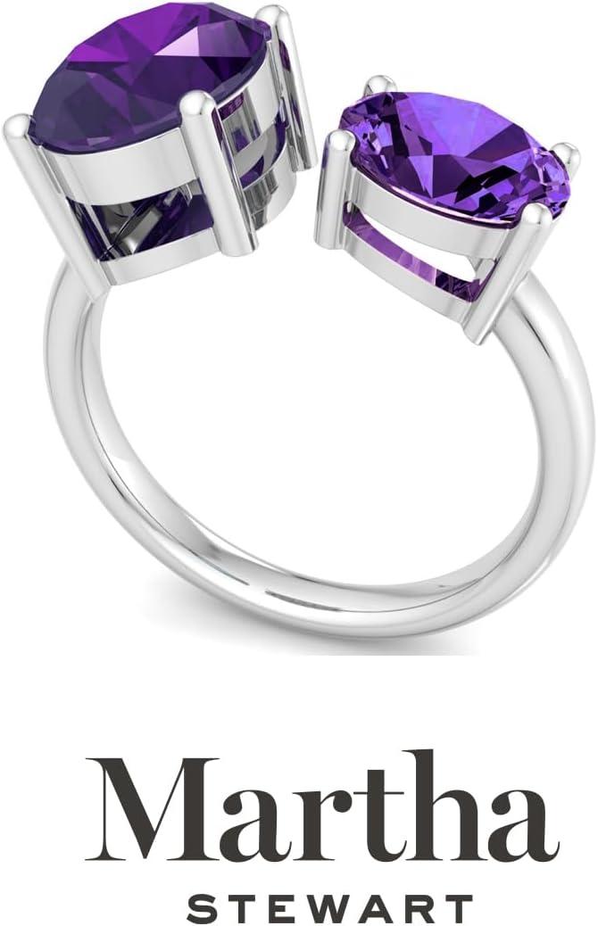 image:imageMartha Stewart 3 34 Carat Two Stone Gemstone Ring For Women in Sterling Silver Gemstone Jewelry For WomenOption 7