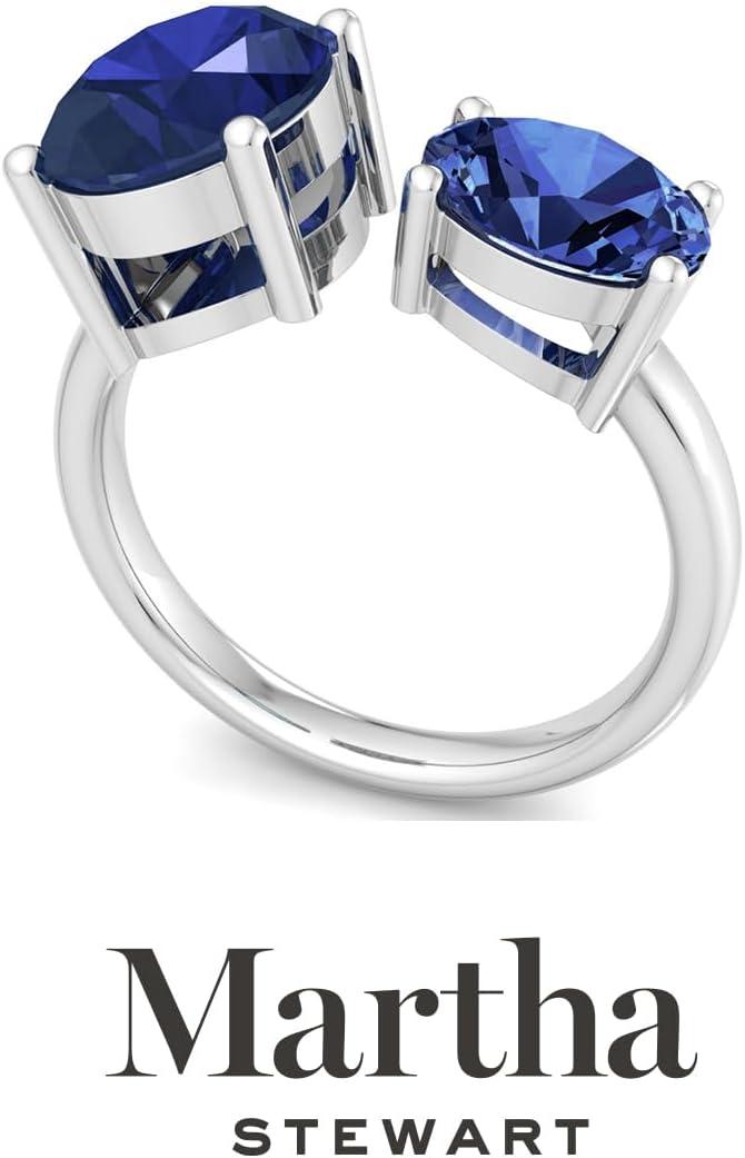 image:imageMartha Stewart 3 34 Carat Two Stone Gemstone Ring For Women in Sterling Silver Gemstone Jewelry For WomenOption 8