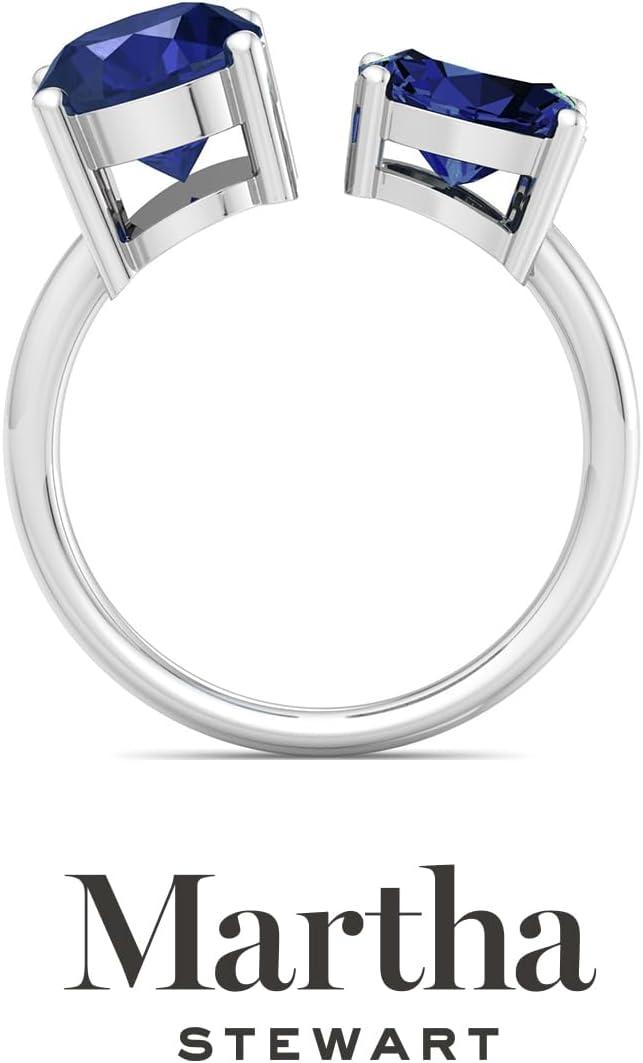 image:imageMartha Stewart 3 34 Carat Two Stone Gemstone Ring For Women in Sterling Silver Gemstone Jewelry For WomenOption 8