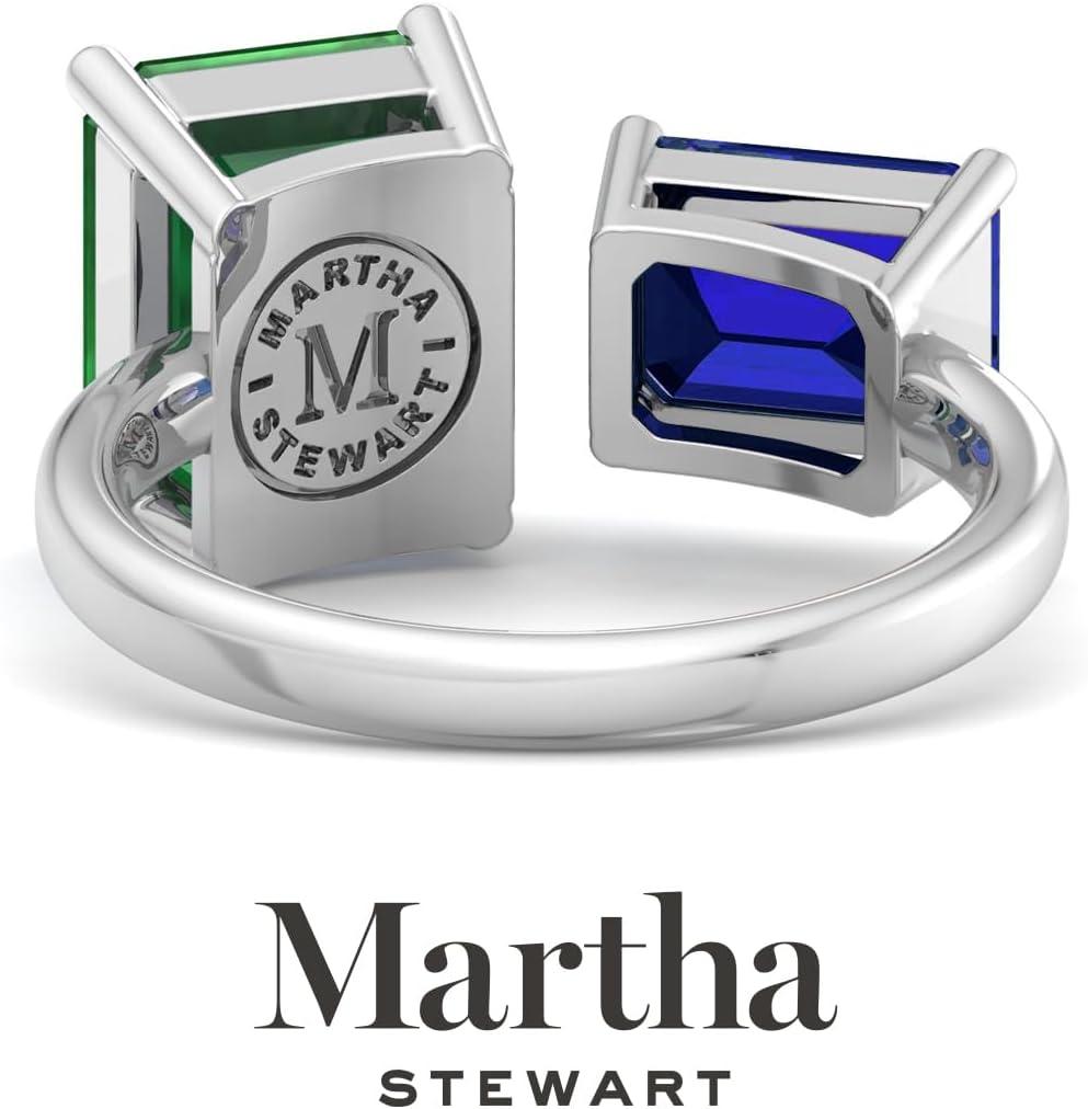 image:imageMartha Stewart 4 12 Carat Two Stone Gemstone Ring For Women in Sterling Silver Gemstone Jewelry For WomenOption 1