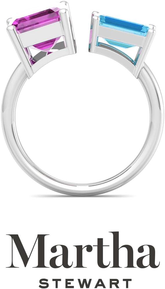 image:imageMartha Stewart 4 12 Carat Two Stone Gemstone Ring For Women in Sterling Silver Gemstone Jewelry For WomenOption 3