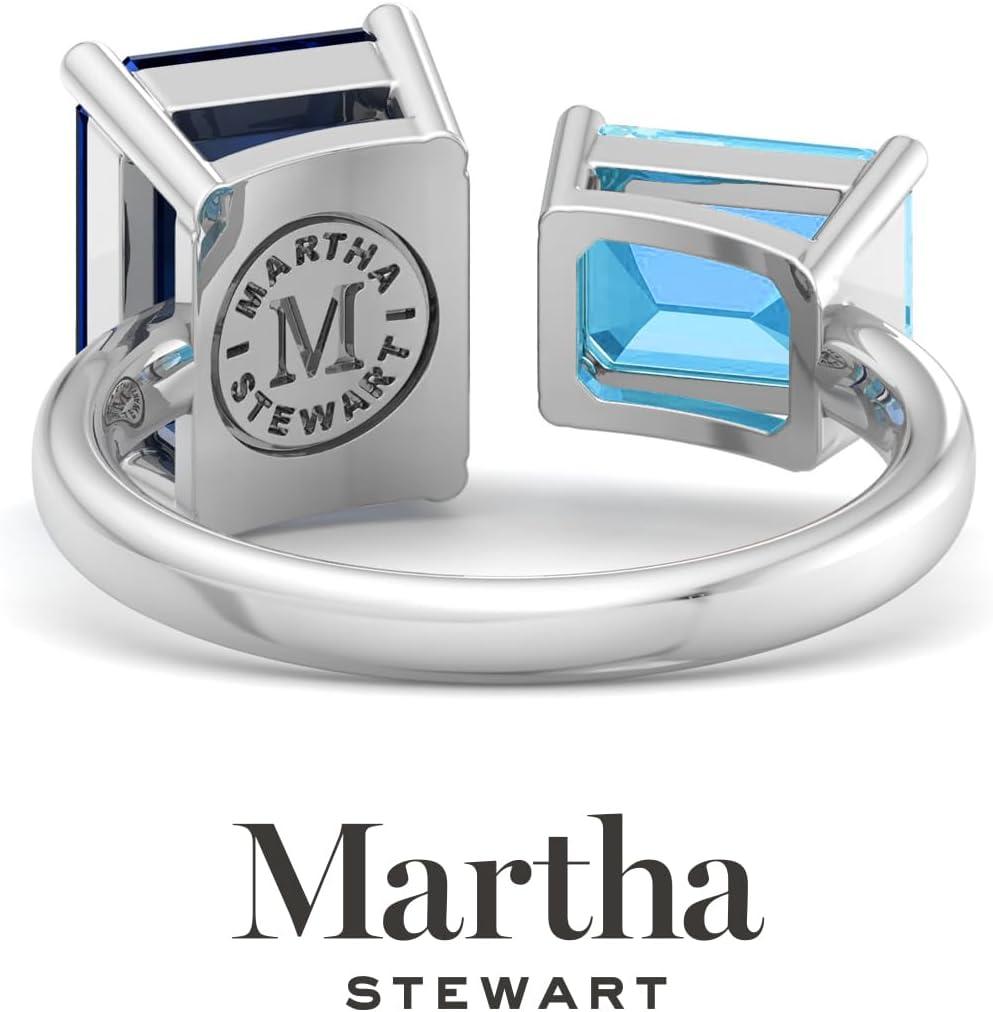 image:imageMartha Stewart 4 12 Carat Two Stone Gemstone Ring For Women in Sterling Silver Gemstone Jewelry For WomenOption 4