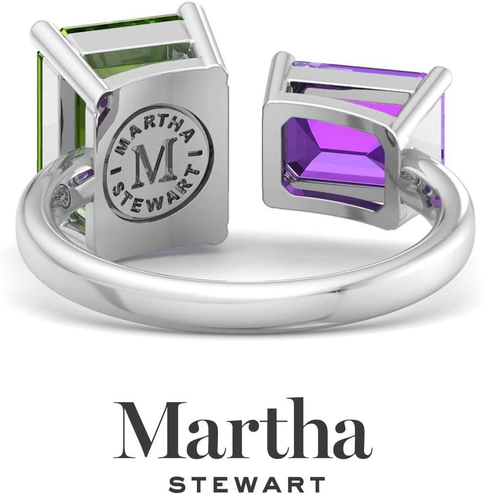 image:imageMartha Stewart 4 12 Carat Two Stone Gemstone Ring For Women in Sterling Silver Gemstone Jewelry For WomenOption 5