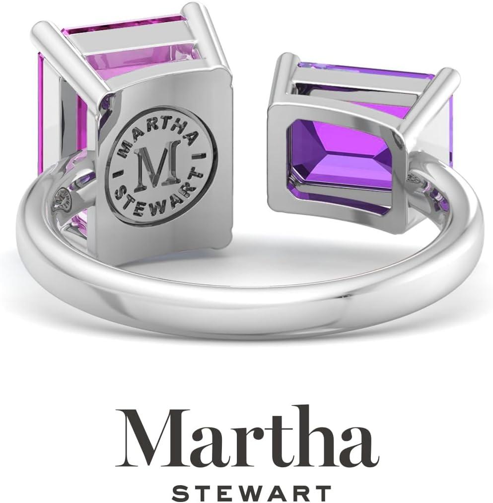 image:imageMartha Stewart 4 12 Carat Two Stone Gemstone Ring For Women in Sterling Silver Gemstone Jewelry For WomenOption 6