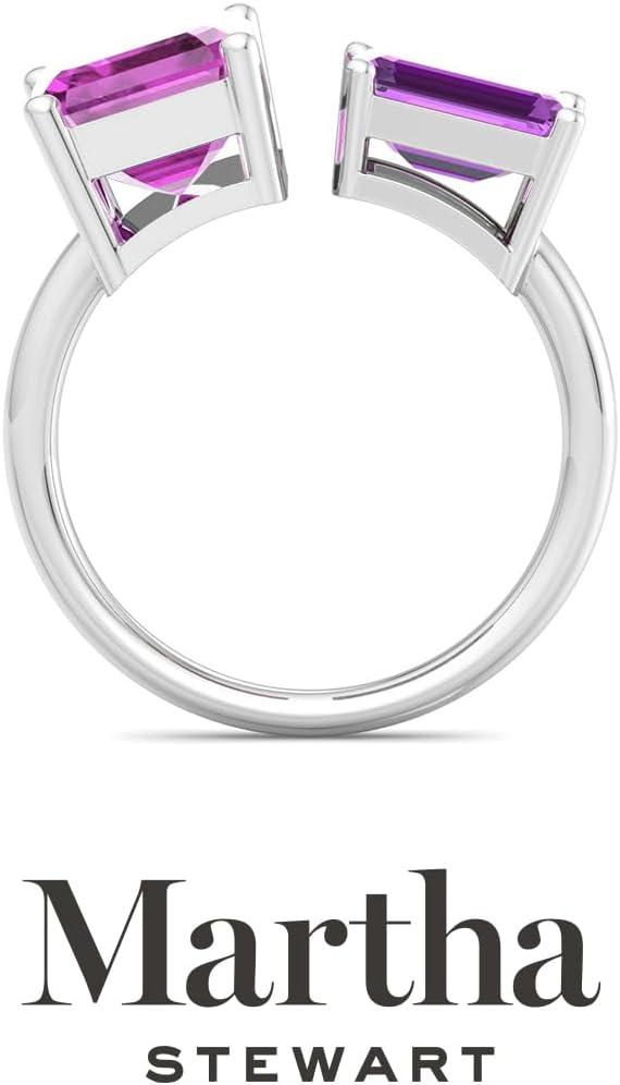 image:imageMartha Stewart 4 12 Carat Two Stone Gemstone Ring For Women in Sterling Silver Gemstone Jewelry For WomenOption 6