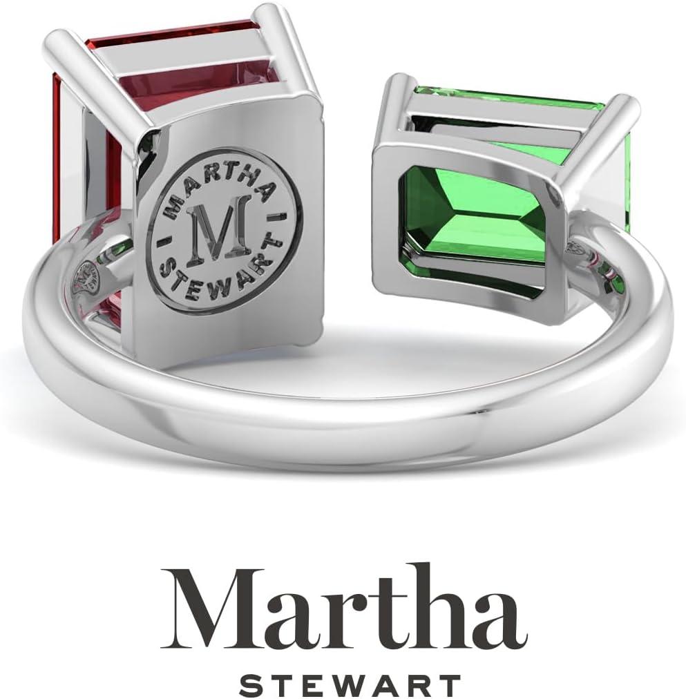 image:imageMartha Stewart 4 12 Carat Two Stone Gemstone Ring For Women in Sterling Silver Gemstone Jewelry For WomenOption 7