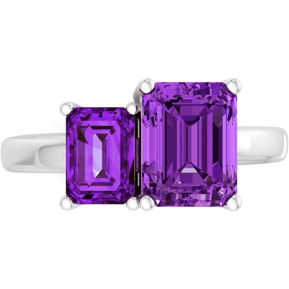image:imageMartha Stewart 3 14 Carat Two Stone Gemstone Ring For Women in Sterling Silver Gemstone Jewelry For WomenOption 8
