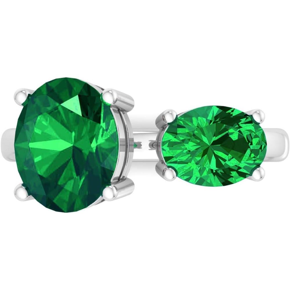 image:imageMartha Stewart 3 34 Carat Two Stone Gemstone Ring For Women in Sterling Silver Gemstone Jewelry For WomenOption 9
