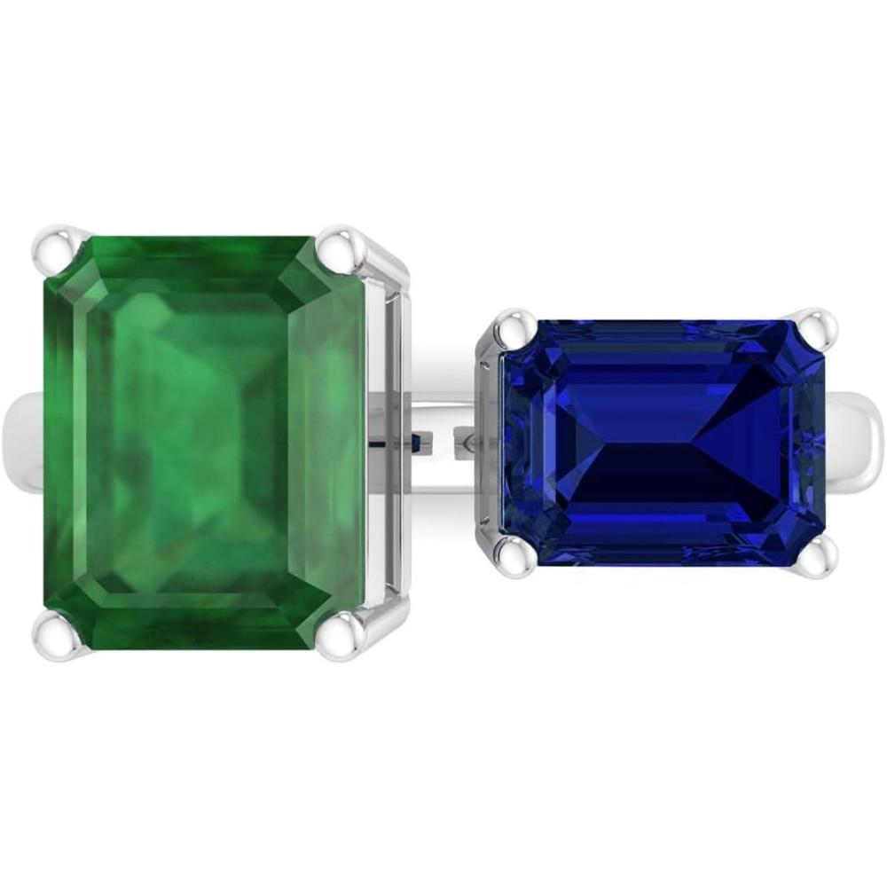 image:imageMartha Stewart 4 12 Carat Two Stone Gemstone Ring For Women in Sterling Silver Gemstone Jewelry For WomenOption 1