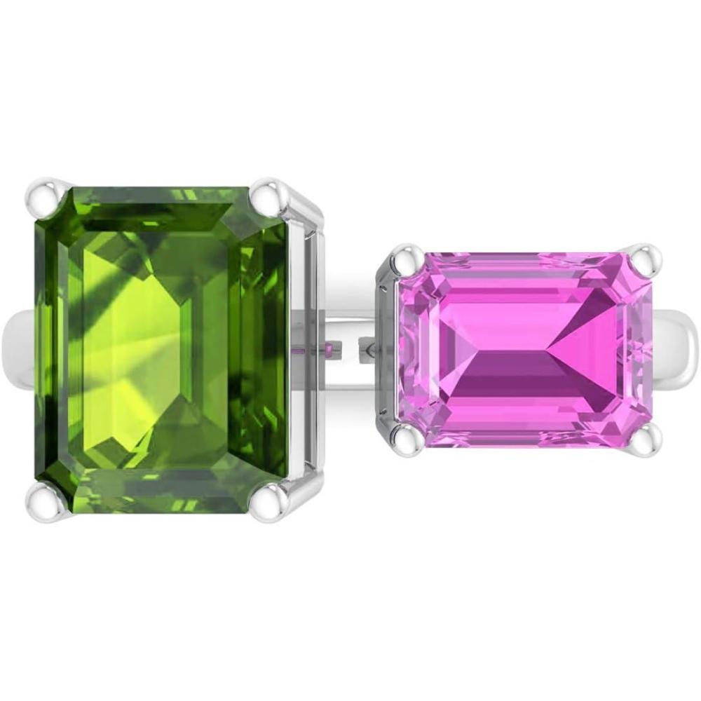 image:imageMartha Stewart 4 12 Carat Two Stone Gemstone Ring For Women in Sterling Silver Gemstone Jewelry For WomenOption 2