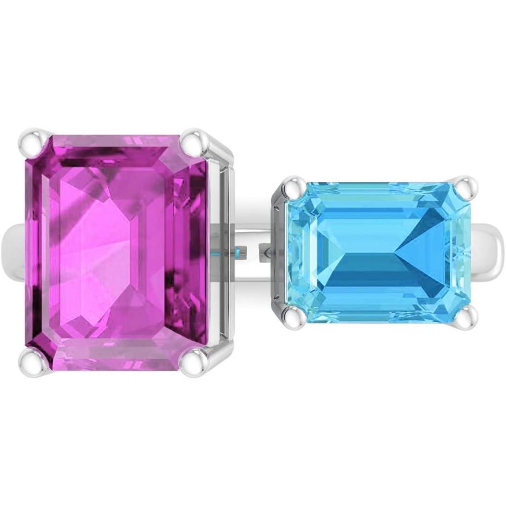 image:imageMartha Stewart 4 12 Carat Two Stone Gemstone Ring For Women in Sterling Silver Gemstone Jewelry For WomenOption 3