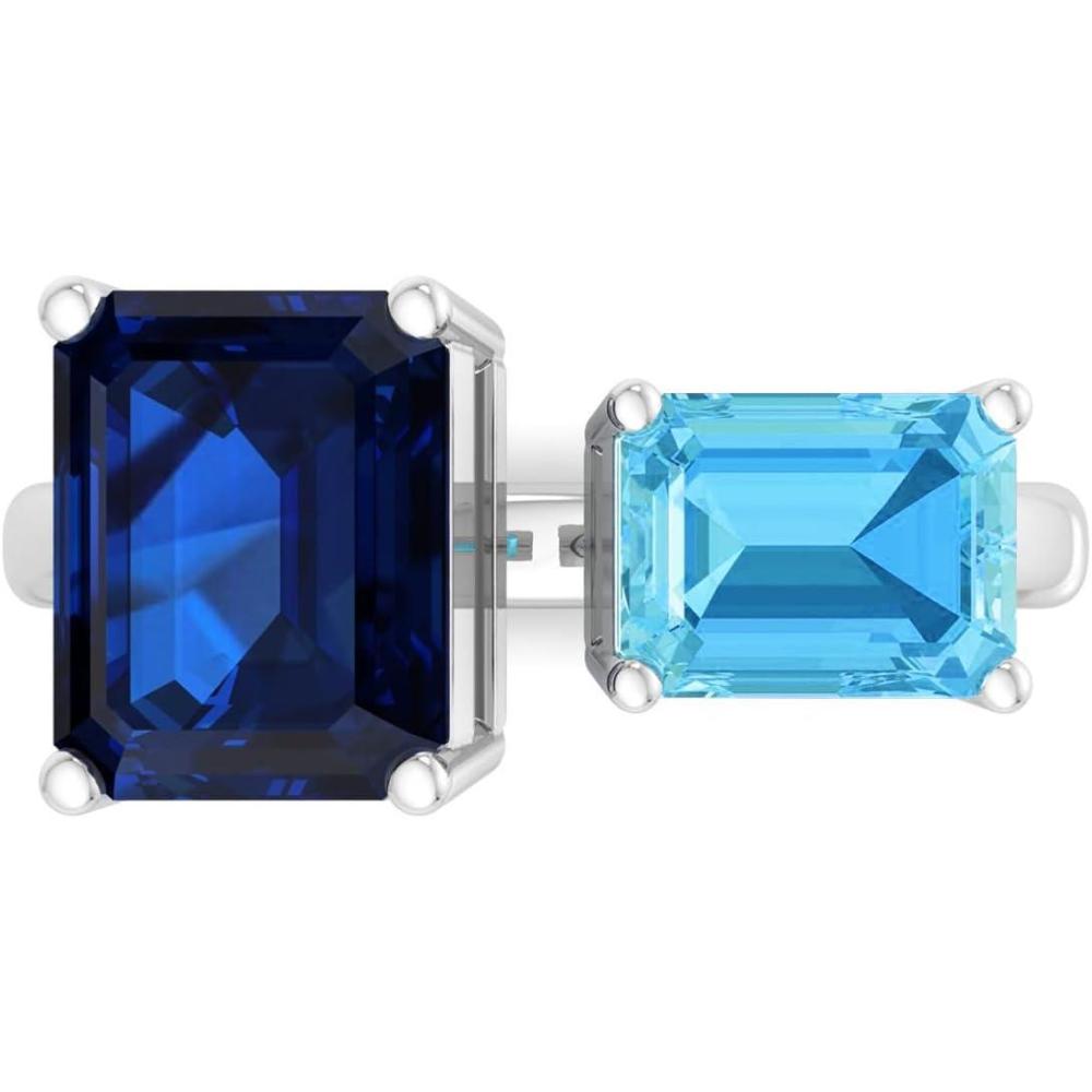 image:imageMartha Stewart 4 12 Carat Two Stone Gemstone Ring For Women in Sterling Silver Gemstone Jewelry For WomenOption 4