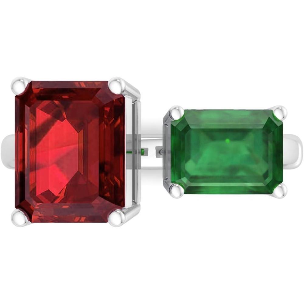 image:imageMartha Stewart 4 12 Carat Two Stone Gemstone Ring For Women in Sterling Silver Gemstone Jewelry For WomenOption 7