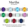 Martha Stewart 10 1/4 Carat Cushion Cut Gemstone Hidden Halo Ring with Lab Grown Diamonds in Sterling Silver, Choose Your Gemstone(Amethyst)