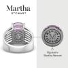 Martha Stewart 10 1/4 Carat Cushion Cut Gemstone Hidden Halo Ring with Lab Grown Diamonds in Sterling Silver, Choose Your Gemstone(Pink Sapphire)