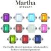 Martha Stewart 10 1/4 Carat Emerald Cut Gemstone Ring with Lab Grown Diamonds in Sterling Silver, Choose Your Gemstone(Ruby)