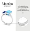 Martha Stewart 3 1/4 Carat Two Stone Gemstone Ring For Women in Sterling Silver, Gemstone Jewelry For Women(Option 3)