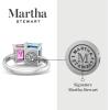 Martha Stewart 3 1/4 Carat Two Stone Gemstone Ring For Women in Sterling Silver, Gemstone Jewelry For Women(Option 5)
