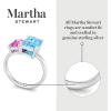 Martha Stewart 3 1/4 Carat Two Stone Gemstone Ring For Women in Sterling Silver, Gemstone Jewelry For Women(Option 5)