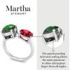 Martha Stewart 3 3/4 Carat Two Stone Gemstone Ring For Women in Sterling Silver, Gemstone Jewelry For Women(Option 2)