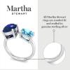 Martha Stewart 3 3/4 Carat Two Stone Gemstone Ring For Women in Sterling Silver, Gemstone Jewelry For Women(Option 5)