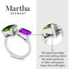 Martha Stewart 4 1/2 Carat Two Stone Gemstone Ring For Women in Sterling Silver, Gemstone Jewelry For Women(Option 5)
