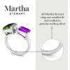 Martha Stewart 4 1/2 Carat Two Stone Gemstone Ring For Women in Sterling Silver, Gemstone Jewelry For Women(Option 5)