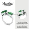 Martha Stewart 4 1/2 Carat Two Stone Gemstone Ring For Women in Sterling Silver, Gemstone Jewelry For Women(Option 9)