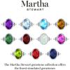 Martha Stewart 6 3/4 Carat Oval Shape Gemstone Halo Ring with Lab Grown Diamonds in Sterling Silver, Choose Your Gemstone(Ruby)