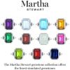 Martha Stewart 7 1/3 Carat Emerald Cut Gemstone Halo Ring with Lab Grown Diamonds in Sterling Silver, Choose Your Gemstone(Emerald)