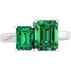 Martha Stewart 3 1/4 Carat Two Stone Gemstone Ring For Women in Sterling Silver, Gemstone Jewelry For Women(Option 9)