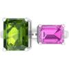 Martha Stewart 4 1/2 Carat Two Stone Gemstone Ring For Women in Sterling Silver, Gemstone Jewelry For Women(Option 2)