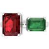 Martha Stewart 4 1/2 Carat Two Stone Gemstone Ring For Women in Sterling Silver, Gemstone Jewelry For Women(Option 7)