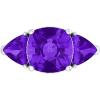 Martha Stewart 8 Carat Cushion Cut Gemstone Three Stone Ring with Lab Grown Diamonds in Sterling Silver, Choose Your Gemstone(Option 1)