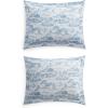 Martha Stewart – Queen Duvet Cover Set, 100% Smooth & Silky Sateen Cotton Bedding with a Cotton Percale Reverse, 3 Piece Cottage Bedding with Matching Pillowcases (Farmhouse Toile Blue)(Farmhouse Toile Blue)