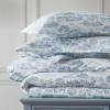 Martha Stewart – Queen Duvet Cover Set, 100% Smooth & Silky Sateen Cotton Bedding with a Cotton Percale Reverse, 3 Piece Cottage Bedding with Matching Pillowcases (Farmhouse Toile Blue)(Farmhouse Toile Blue)