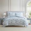 Martha Stewart – Queen Duvet Cover Set, 100% Smooth & Silky Sateen Cotton Bedding with a Cotton Percale Reverse, 3 Piece Cottage Bedding with Matching Pillowcases (Farmhouse Toile Blue)(Farmhouse Toile Blue)