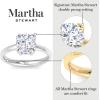 Martha Stewart 3 Carat Round Shape Lab Grown Diamond Solitaire Engagement Ring In Sterling Silver