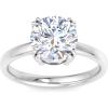Martha Stewart 3 Carat Round Shape Lab Grown Diamond Solitaire Engagement Ring In Sterling Silver