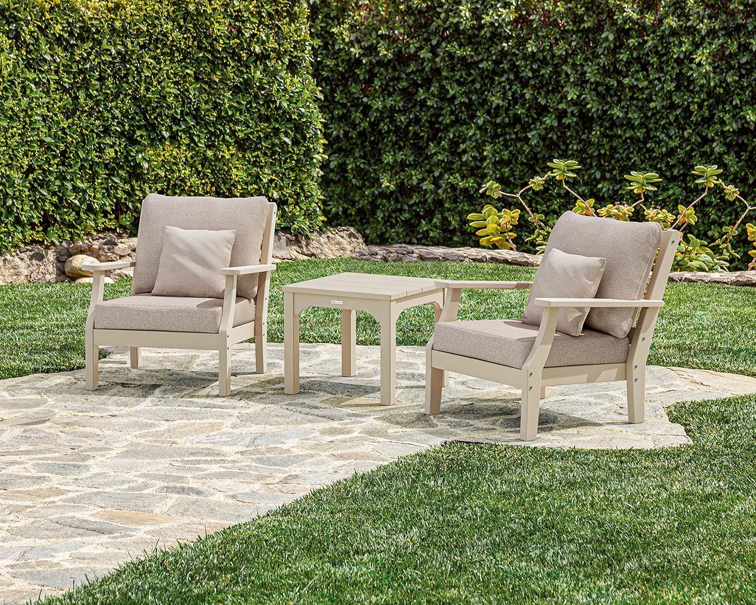 image:imageMartha Stewart by POLYWOOD Acadia 5Piece Farmhouse Dining Set with Benches in WhiteWhite Glacier Spa
