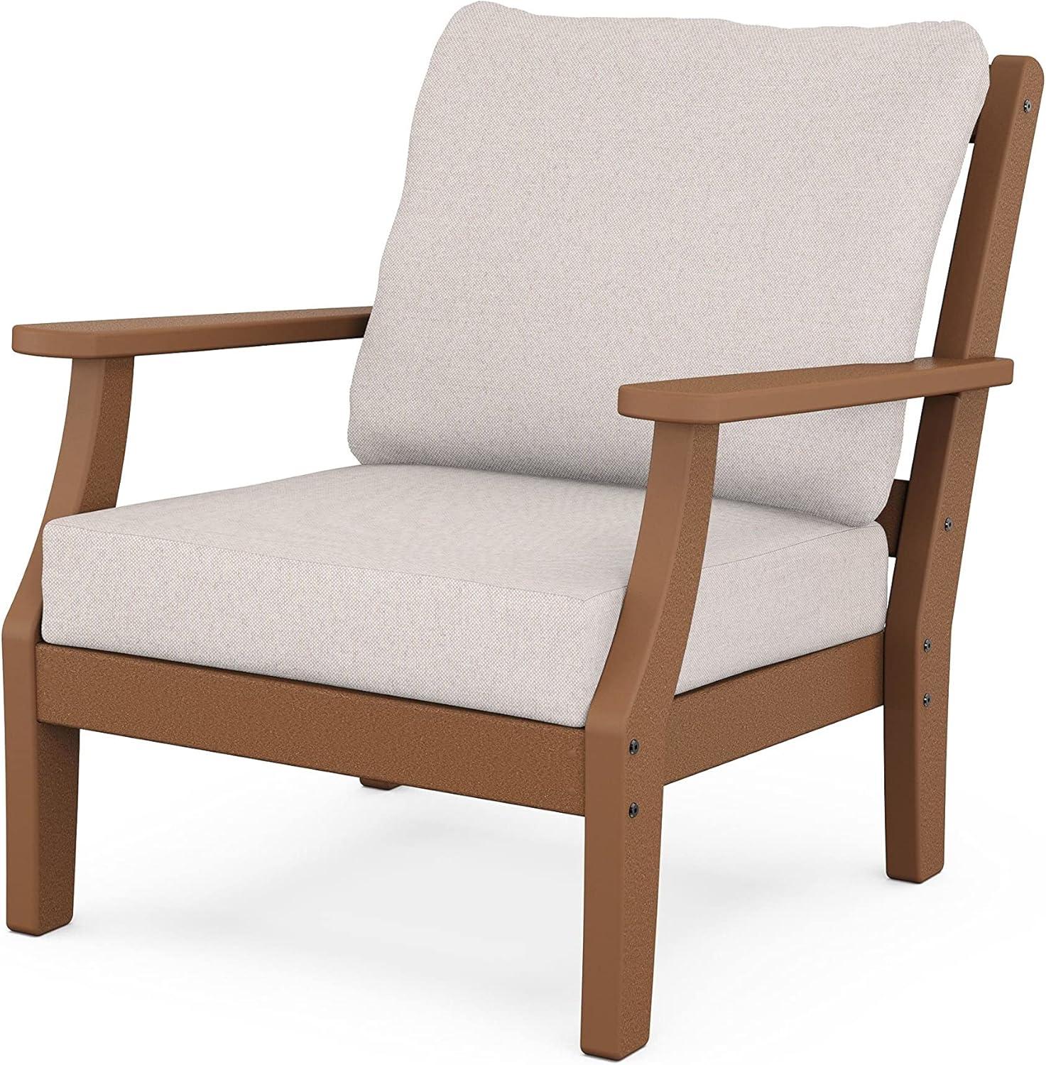 image:imageMartha Stewart by POLYWOOD Chinoiserie 4Piece Deep Seating Set with Sofa in BlackDune BurlapTeak Dune Burlap