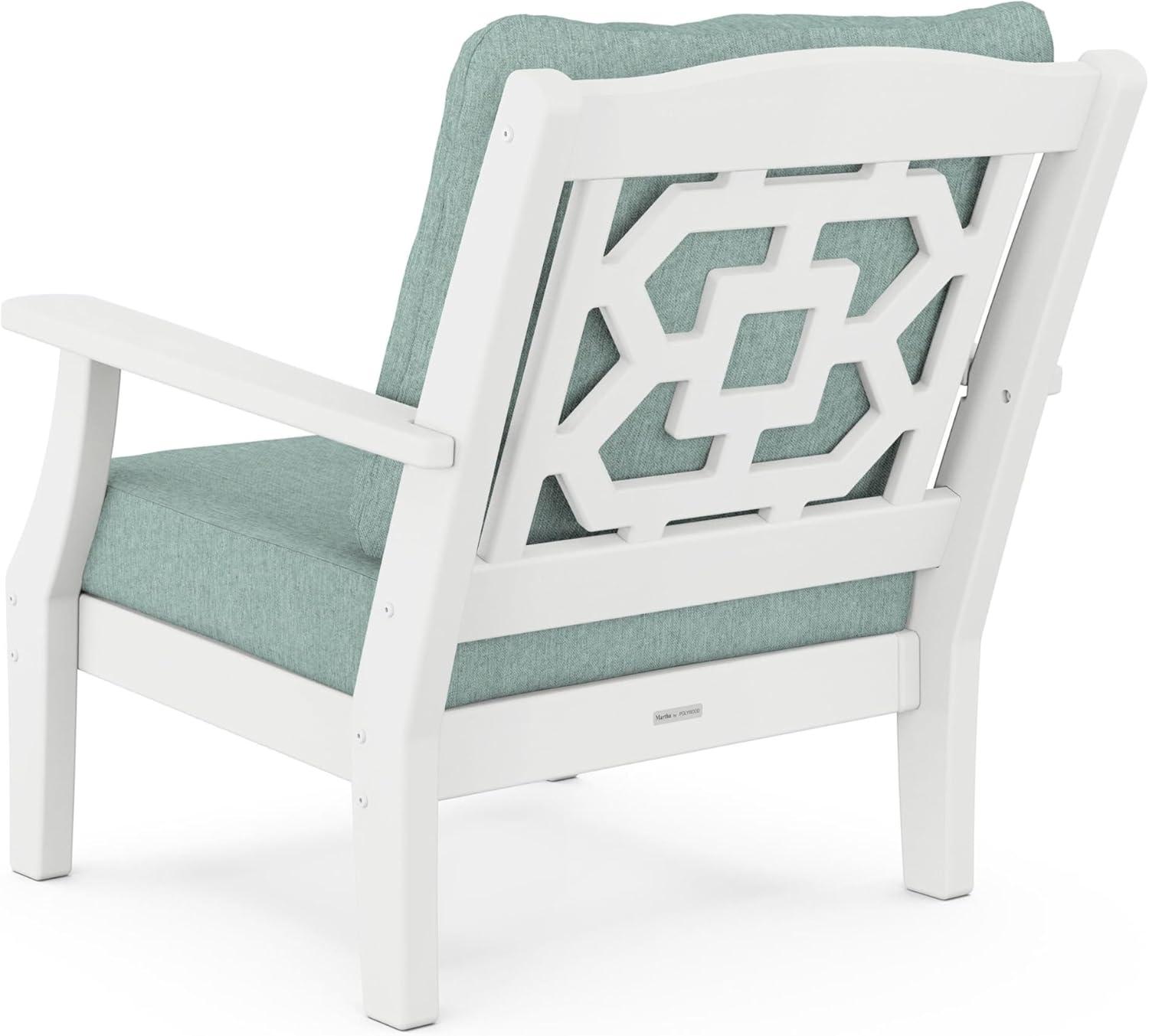 image:imageMartha Stewart by POLYWOOD Chinoiserie 4Piece Deep Seating Set with Sofa in BlackDune BurlapWhite Glacier Spa
