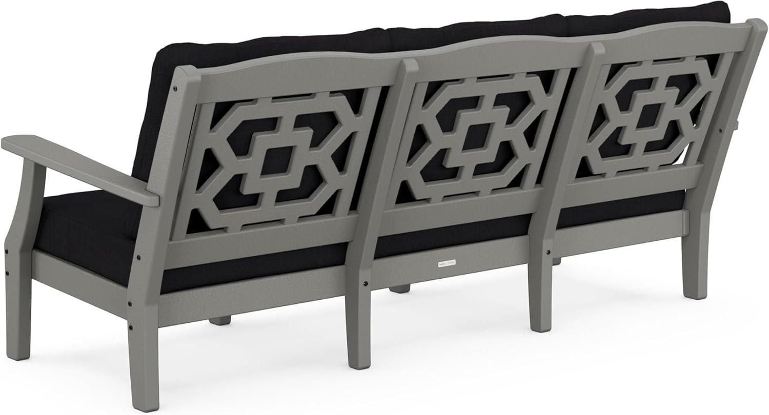 image:imageMartha Stewart by POLYWOOD Chinoiserie 6Piece Lounge Sofa Set in MahoganySpiced BurlapSlate Grey Midnight Linen