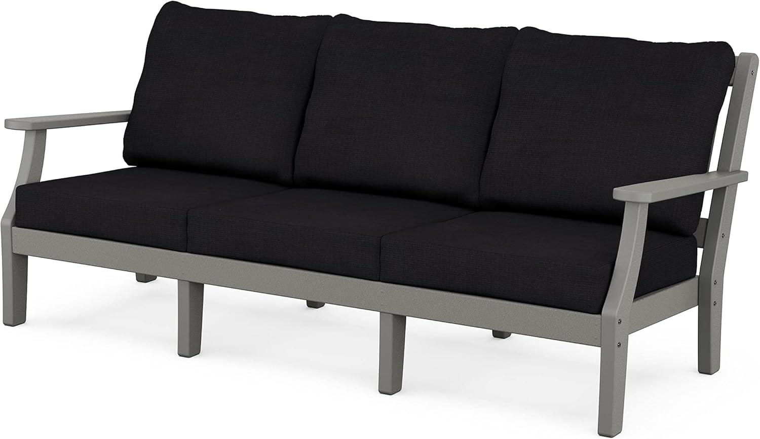 image:imageMartha Stewart by POLYWOOD Chinoiserie 6Piece Lounge Sofa Set in MahoganySpiced BurlapSlate Grey Midnight Linen