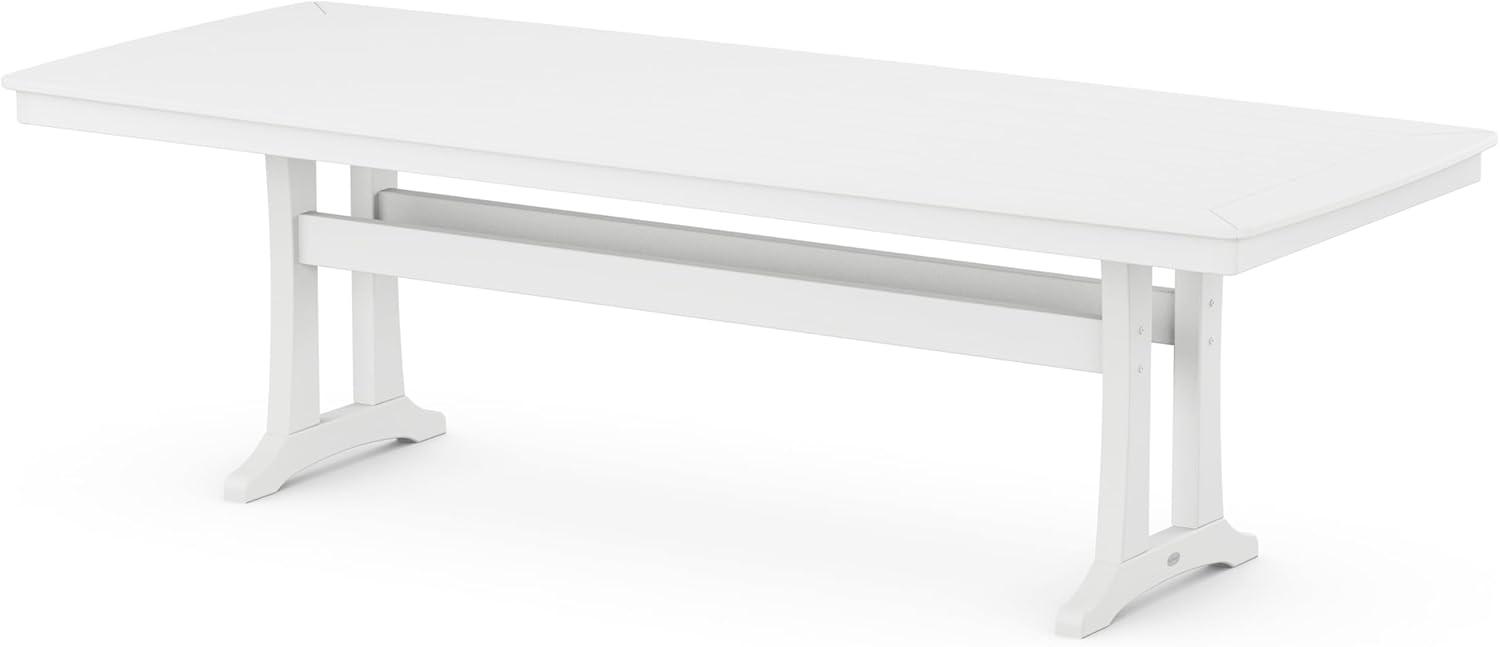image:imageMartha Stewart by POLYWOOD Chinoiserie 9Piece Dining Set with Trestle Legs in WhiteWhite