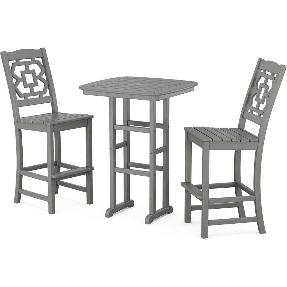 image:imageMartha Stewart by POLYWOOD Chinoiserie 3Piece Bar Set in MahoganySlate Grey