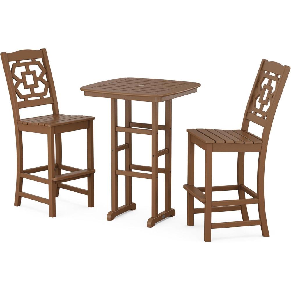 image:imageMartha Stewart by POLYWOOD Chinoiserie 3Piece Bar Set in MahoganyTeak