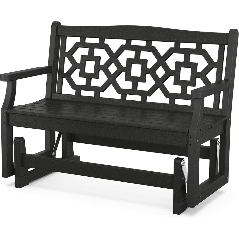 image:imageMartha Stewart by POLYWOOD Chinoiserie 48 Glider in MahoganyBlack